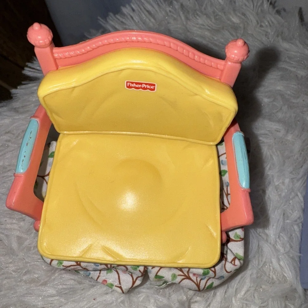 Vintage Fisher Price Loving Family Doll House Furniture Lot 7 Pieces